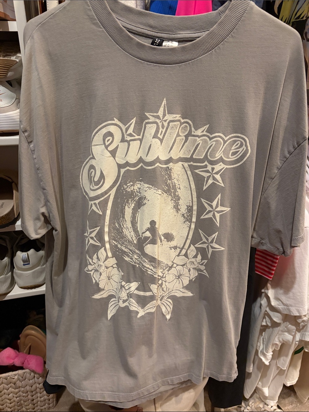 H&M/Divided Gray Graphic Sublime Tee - Vintage Surf Logo